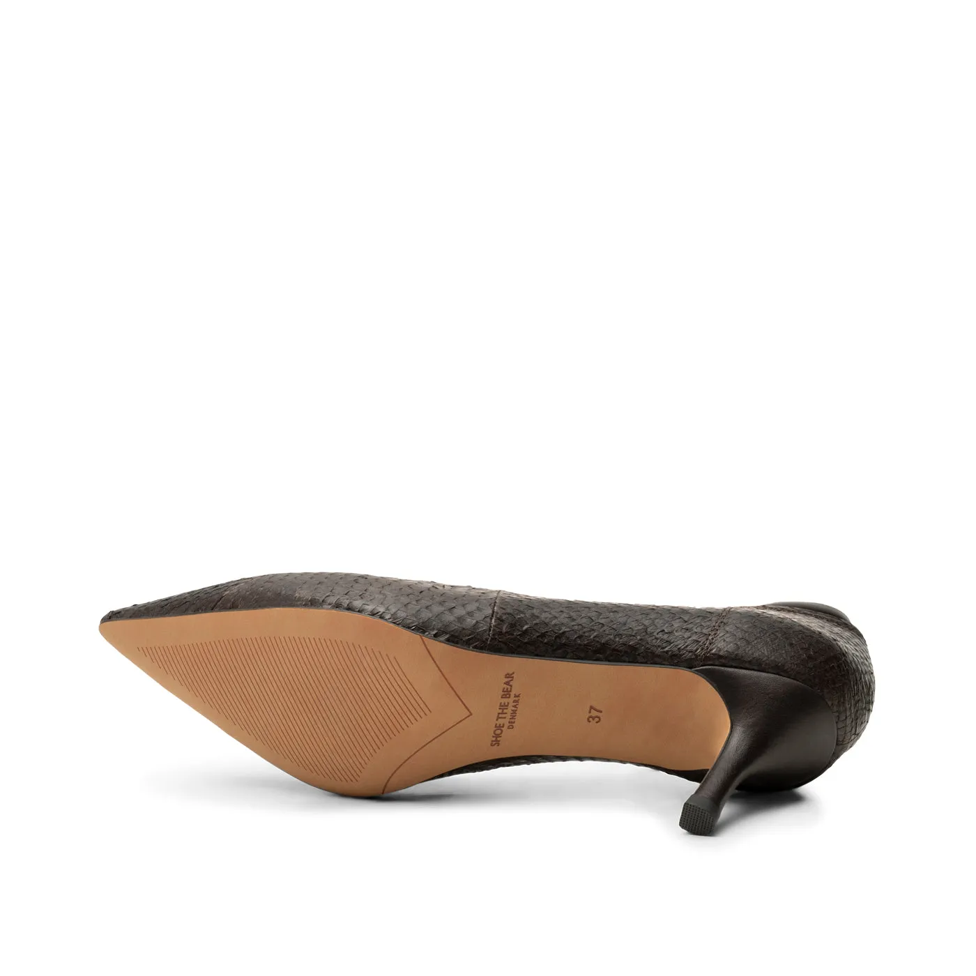 Amia pump fishleather - DARK BROWN