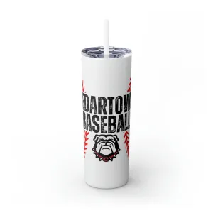 Cedartown Bulldogs Baseball Skinny Tumbler with Straw, 20oz