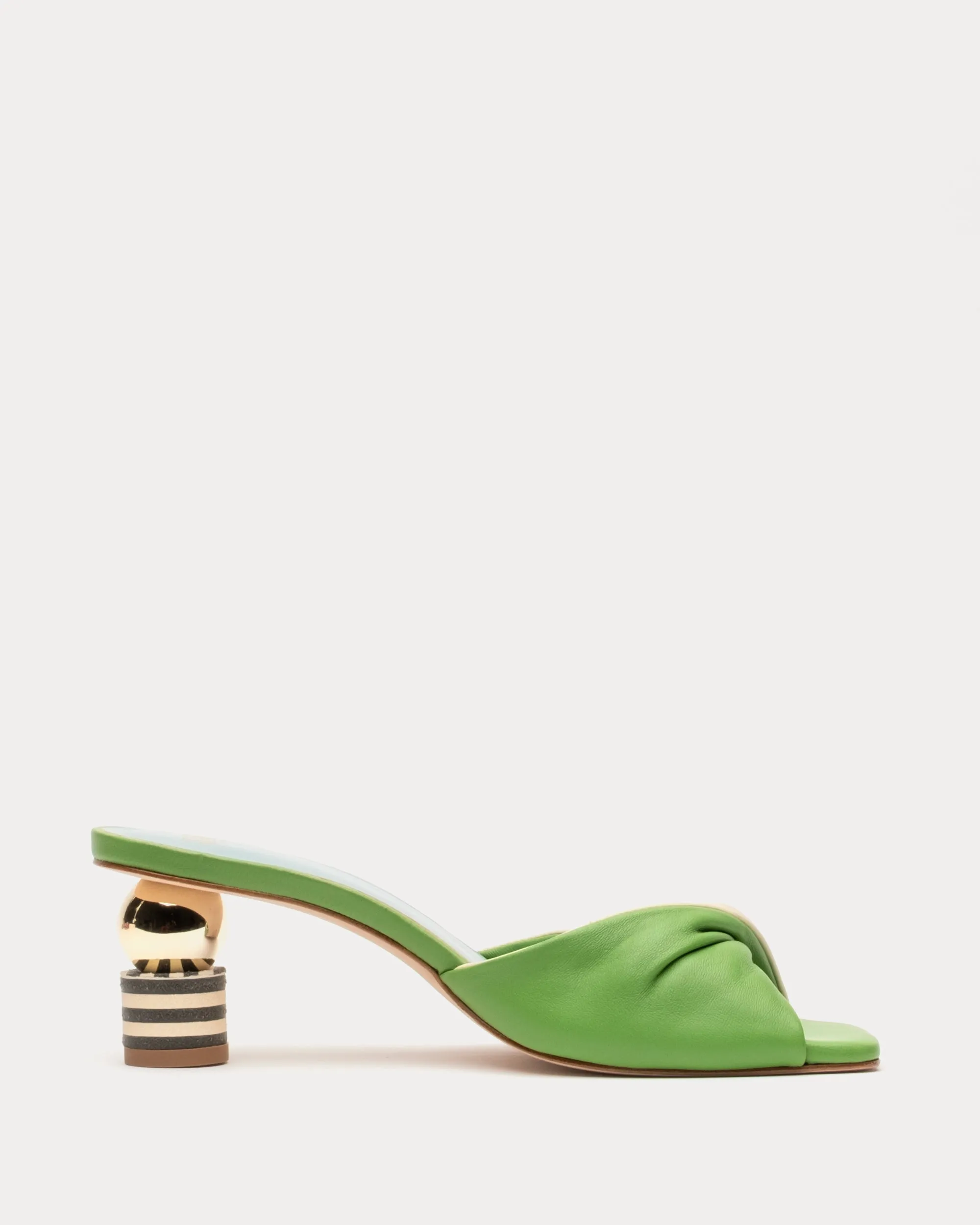 Farah Twist Kickball Heel Nappa Green Oyster