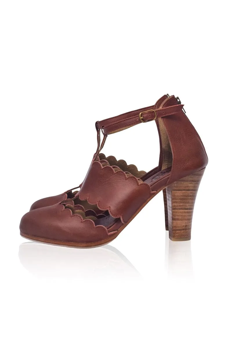 Incognito Leather Heels in Vintage Camel