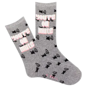 K.Bell Women's You're On Mute Crew Sock