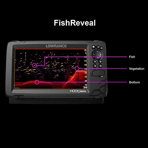 Lowrance HOOK Reveal 7x SplitShot - 7-inch Fish Finder with SplitShot Transducer, GPS Plotter