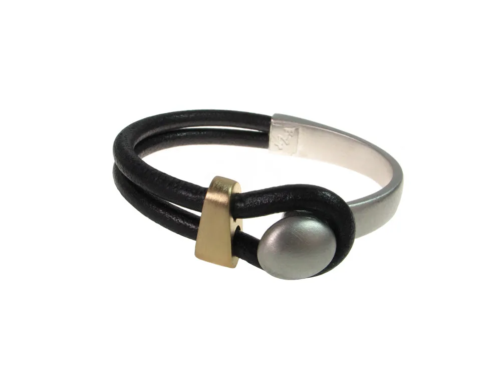 Men's Leather Bracelet | Lasso Knob & Slide