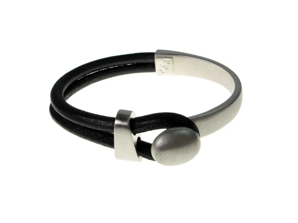 Men's Leather Bracelet | Lasso Knob & Slide