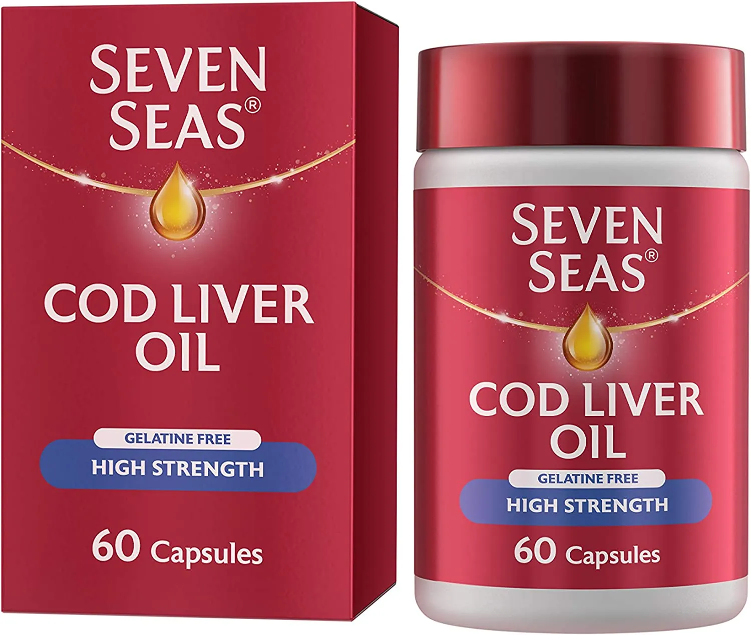 Seven Seas High Strength Cod Liver Oil 60 Capsules (N)