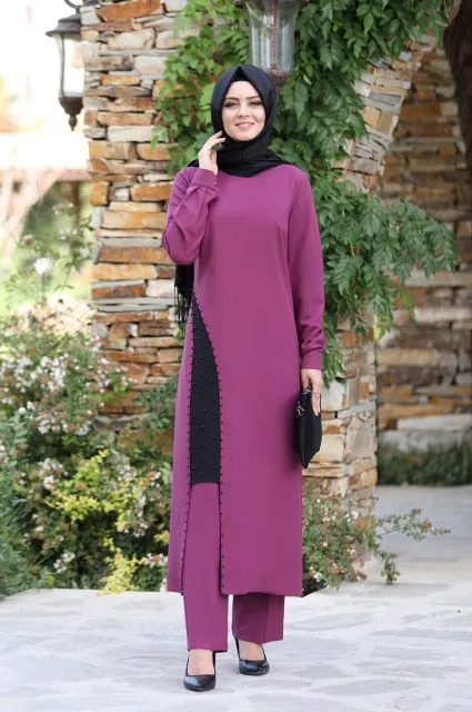 Side Split Abaya Style Suit