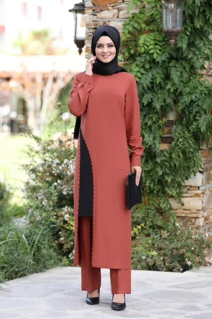 Side Split Abaya Style Suit