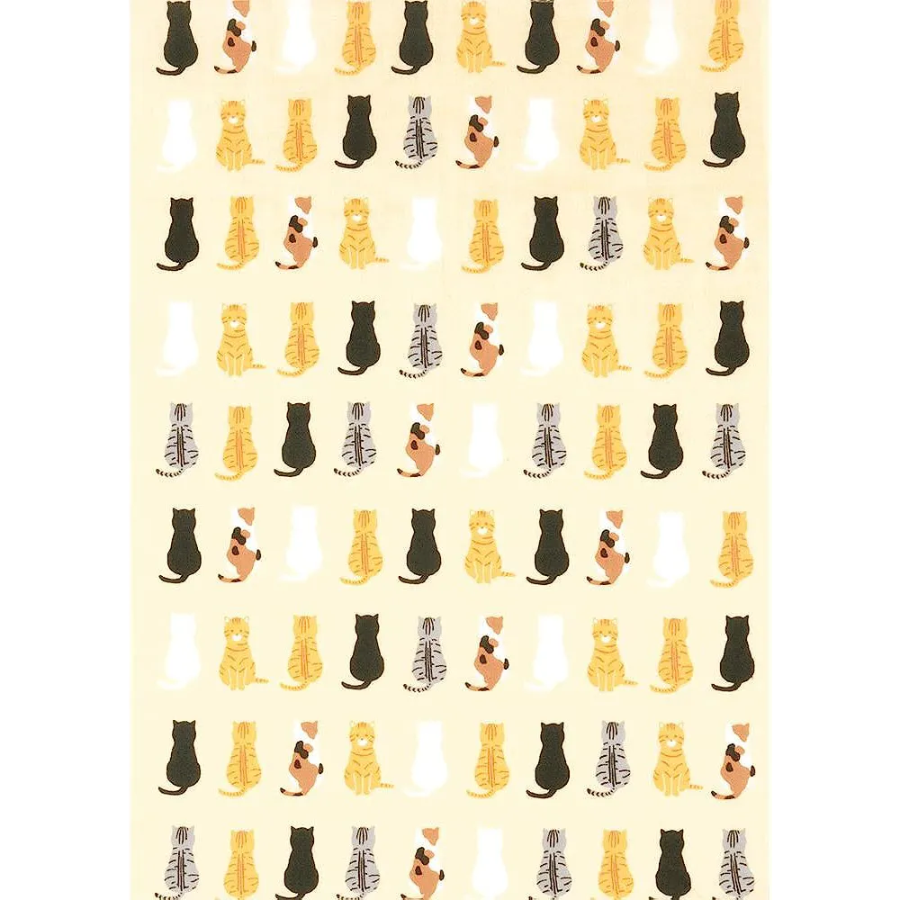 Tenugui Handkerchief - Sitting Cats