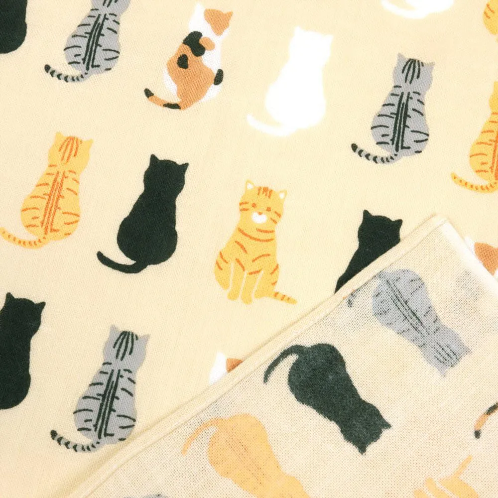 Tenugui Handkerchief - Sitting Cats