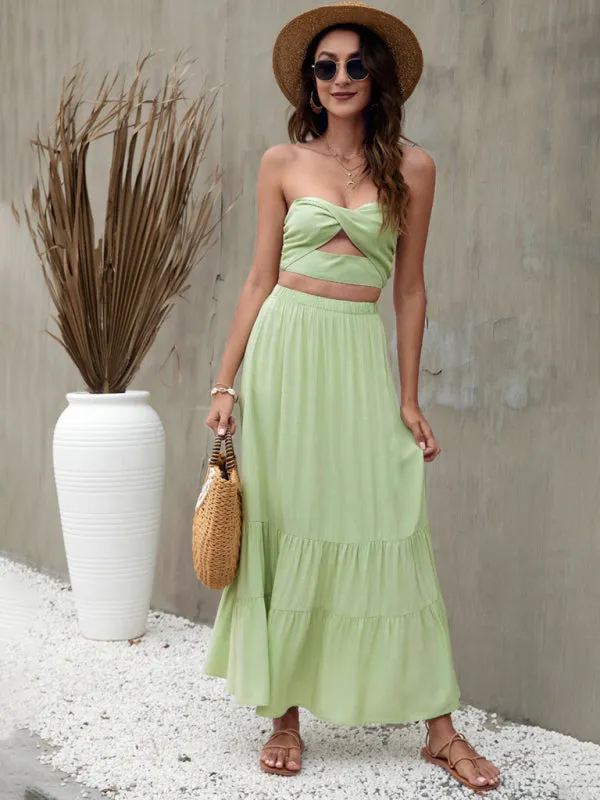 Women's Long Length Tiered Maxi Skirt