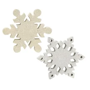 Wood Snowflake Sitter (2 Assorted Styles)